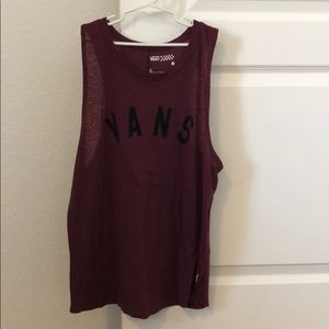 Maroon Vans tank top